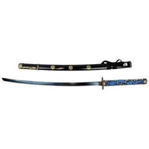 katana con lama blu