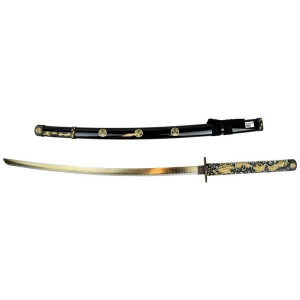 Katana con lama dorata