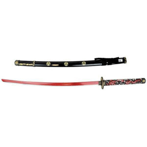 Katana con lama rossa