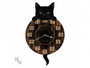 Orologio con gatto nero