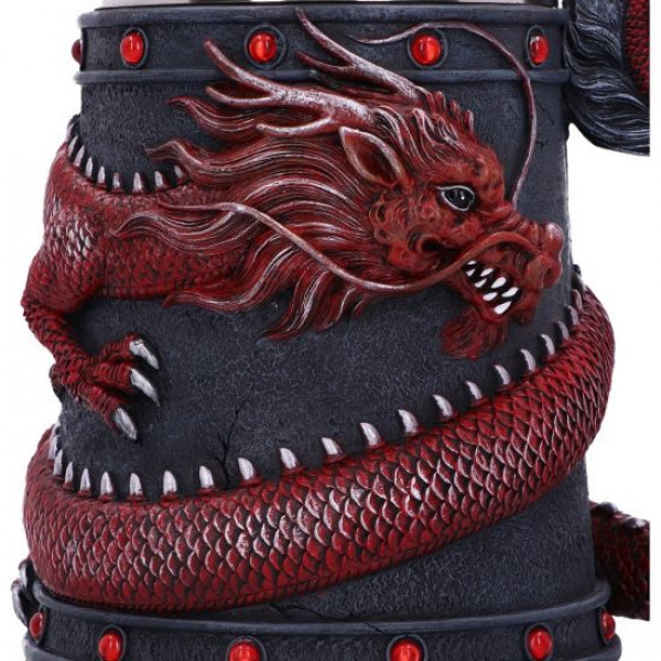 Dragon Coil Tankard Red 16cm