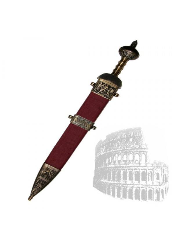 Gladio Romano in pelle ROSSA
