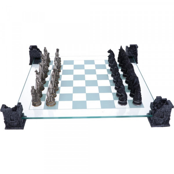 I VAMPIRI & LUPI MANNARI set di scacchi in resina di vetro 43cm NUOVO CON SCATOLA Nemesis Now Consegna gratuita 