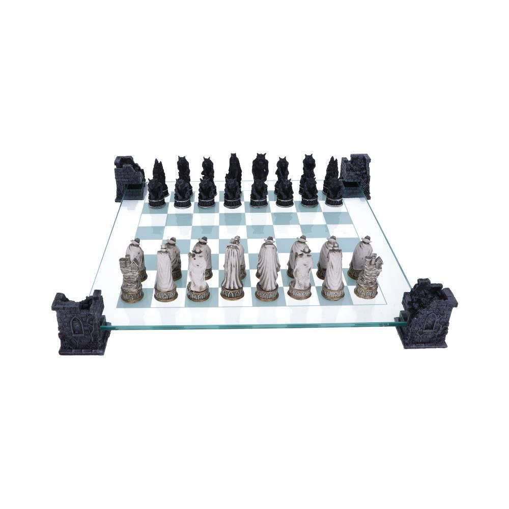 I VAMPIRI & LUPI MANNARI set di scacchi in resina di vetro 43cm NUOVO CON SCATOLA Nemesis Now Consegna gratuita 